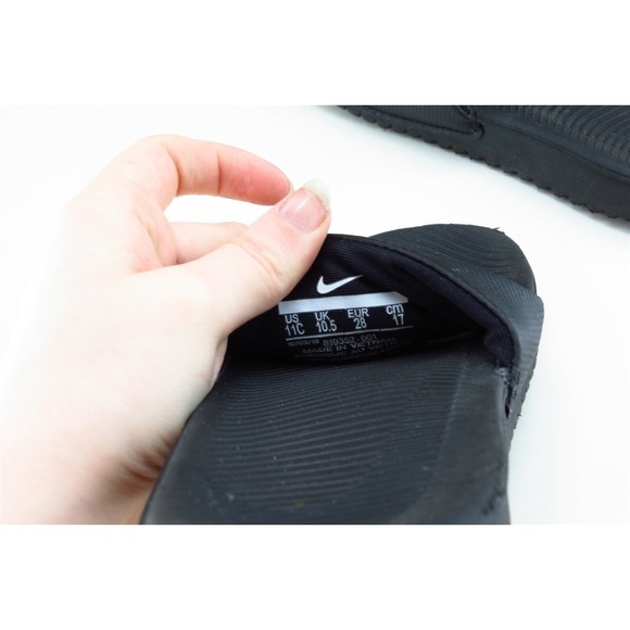 Nike‎ Toddler Unisex 11 Medium Black Slide Synthetic - Picture 7 of 11